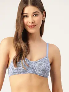 DressBerry DressBerry Blue Floral Print Everyday Bra