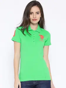 U.S. Polo Assn. Women Green Poo T-Shirt