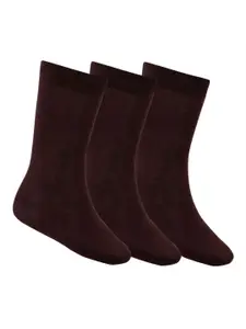 N2S NEXT2SKIN Men Pack Of 3 Brown Calf-Length Socks