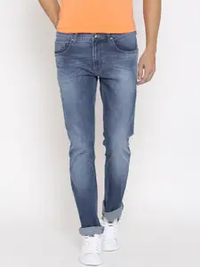 Pepe Jeans Men Blue Vapour Slim Fit Low-Rise Clean Look Stretchable Jeans
