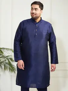 VASTRAMAY Men Navy Blue Kurta