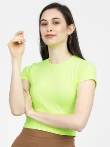 Tokyo Talkies Women Green T-shirt