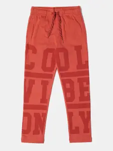 Jockey Boys Red Solid Cotton Track Pants