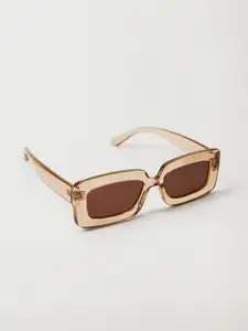 MANGO Women Brown UV Protect Lens Rectangle Sunglasses 17000141