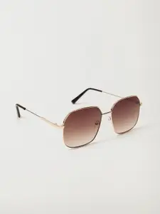 MANGO Women Brown Oversized Sunglasses 17010177