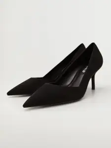 MANGO Black Solid Pumps