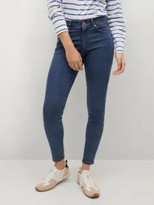 MANGO Women Navy Blue Stretchable Skinny Fit  Jeans