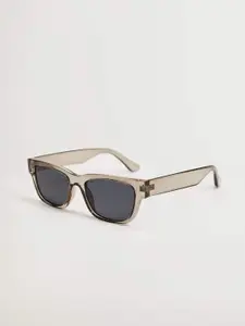 MANGO Women Grey Lens Square Sunglasses with UV Protected Lens 17000180