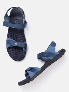 ADIDAS Men Blue Chevron Pattern Elevate 2018 Sports Sandals