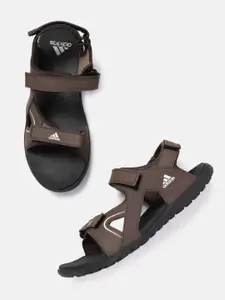 ADIDAS Men Brown Solid Adirengo Light Sports Sandals