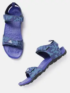 ADIDAS Men Blue Printed Nessar Adi M Sports Sandals