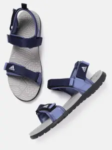 ADIDAS Men Blue Woven Design Adipu 2019 Sports Sandals