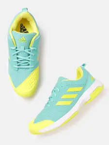 ADIDAS Men Sea Green & Yellow STIN Tennis Shoes