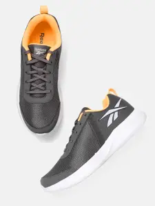 Reebok Men Charcoal Grey Woven Design Edge Identity Running Shoes