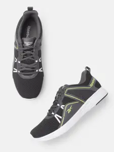Reebok Men Charcoal Grey Quick Drifter Woven Design Running Shoes