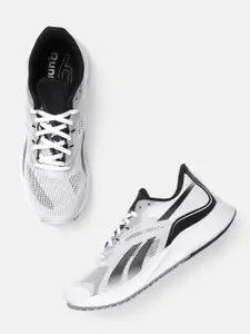 Reebok Men White & Black Woven Design Forever Floatride Energy 3.0 Running Shoes