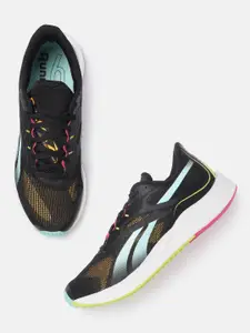 Reebok Men Black Woven Design Forever Floatride Energy 3.0 Running Shoes