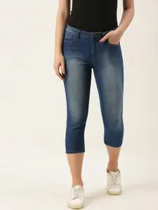 Flying Machine Women Blue Skinny Fit Heavy Fade Stretchable Jeans