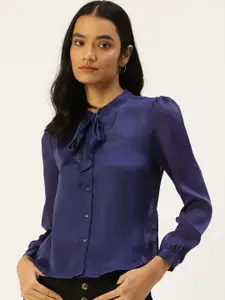 Flying Machine Blue Shirt Style Top