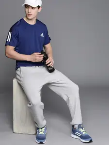 ADIDAS Men Blue Solid Own The Run Sustainable T-shirt