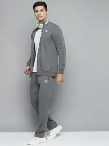 Reebok Men Grey Typographic Printed Tracksuits