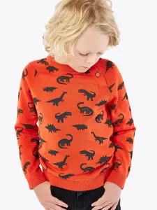 mothercare Infant Boys Red Printed Pure Cotton Sweatshirt