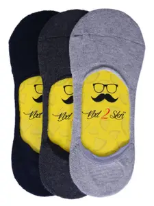 N2S NEXT2SKIN Men Pack Of 3 Assorted Turkish Cotton Shoe-Liners