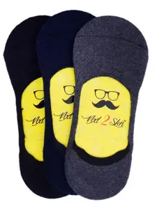 N2S NEXT2SKIN Men Pack Of 3 Assorted Cotton Shoe Liners