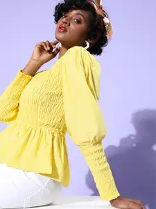 Moda Rapido Women Bright Yellow Sleek Top