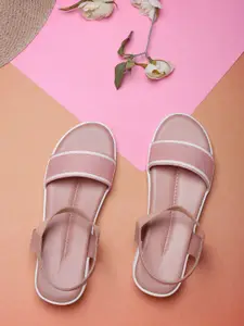 DEAS Women Pink Ankle Loop Comfort Sandals
