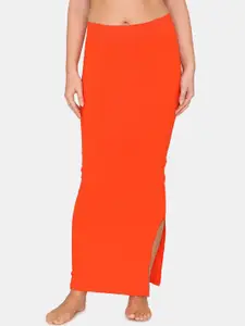 Zivame Women Orange Solid Saree Shapewear