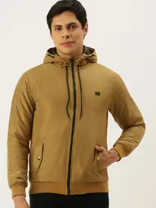 Campus Sutra Men Mustard Yellow Windcheater Outdoor Bomber Jacket