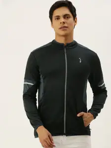 Campus Sutra Men Charcoal Grey Lightweight Sporty Jacket