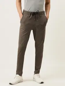 Campus Sutra Men Brown Striped Straight fit Trackpant
