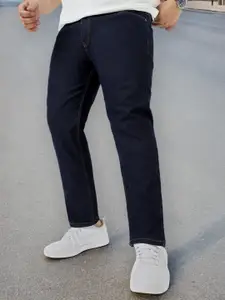 Urbano Plus Men Blue Solid Mid Rise Jeans