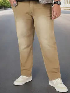 Urbano Plus Men Khaki Heavy Fade Stretchable Jeans