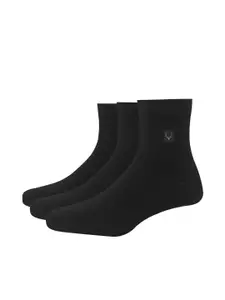 Allen Solly Men Pack Of 3 Black Solid Above Ankle Length Socks