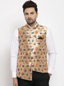 KLOTTHE Men Woven-Design Nehru Jacket