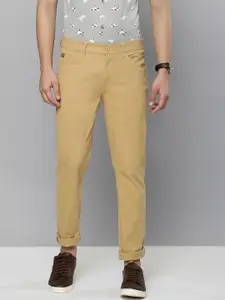 The Indian Garage Co Men Beige Slim Fit Chinos Trousers