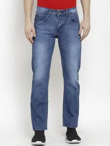 FEVER Men Blue Cotton Heavy Fade Mid-Rise Regular Fit Jeans