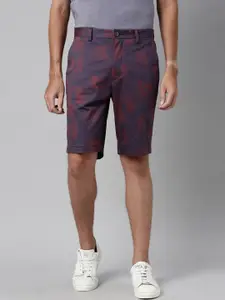 RARE RABBIT Men Leroy Slim Fit Floral Printed Mid-Rise Shorts