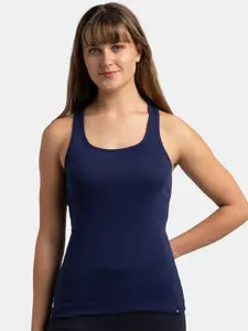 Jockey Super Combed Cotton Rib Fabric Slim Fit Solid Racerback Styled Tank Top -1467