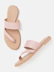 Allen Solly Women Pink Solid Open Toe Flats