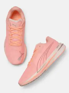 Puma Women Peach-Coloured Velocity NITRO Textile Running Shoes