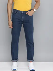 Levis Men Navy Blue 513 Slim Straight Fit Stretchable Jeans