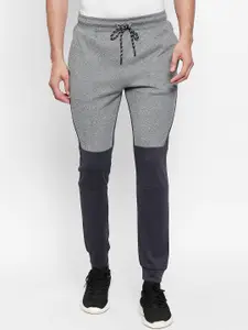 Ajile by Pantaloons Men Grey Colorblocked Slim-Fit Track Pants