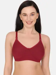 Nejo Maroon Maternity Bra - Maternity Full Coverage with Removable Pads