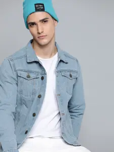 Kook N Keech Men Blue Cotton Denim Jacket