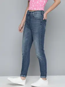 Levis Women Blue Mile Super Skinny Fit Heavy Fade Stretchable Jeans