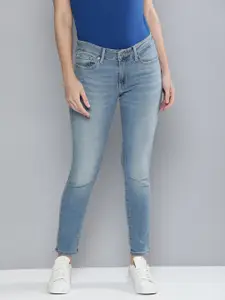 Levis Women Blue Skinny Fit Heavy Fade Stretchable Jeans